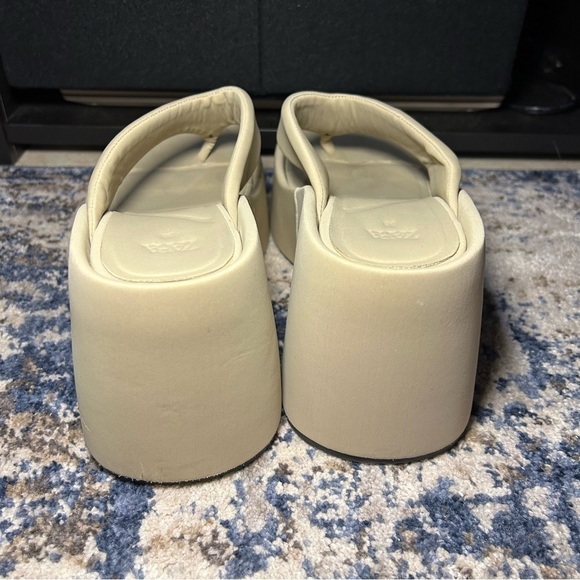 Zara Tan Platform Sandals Size 7.5 - Picture 7 of 11